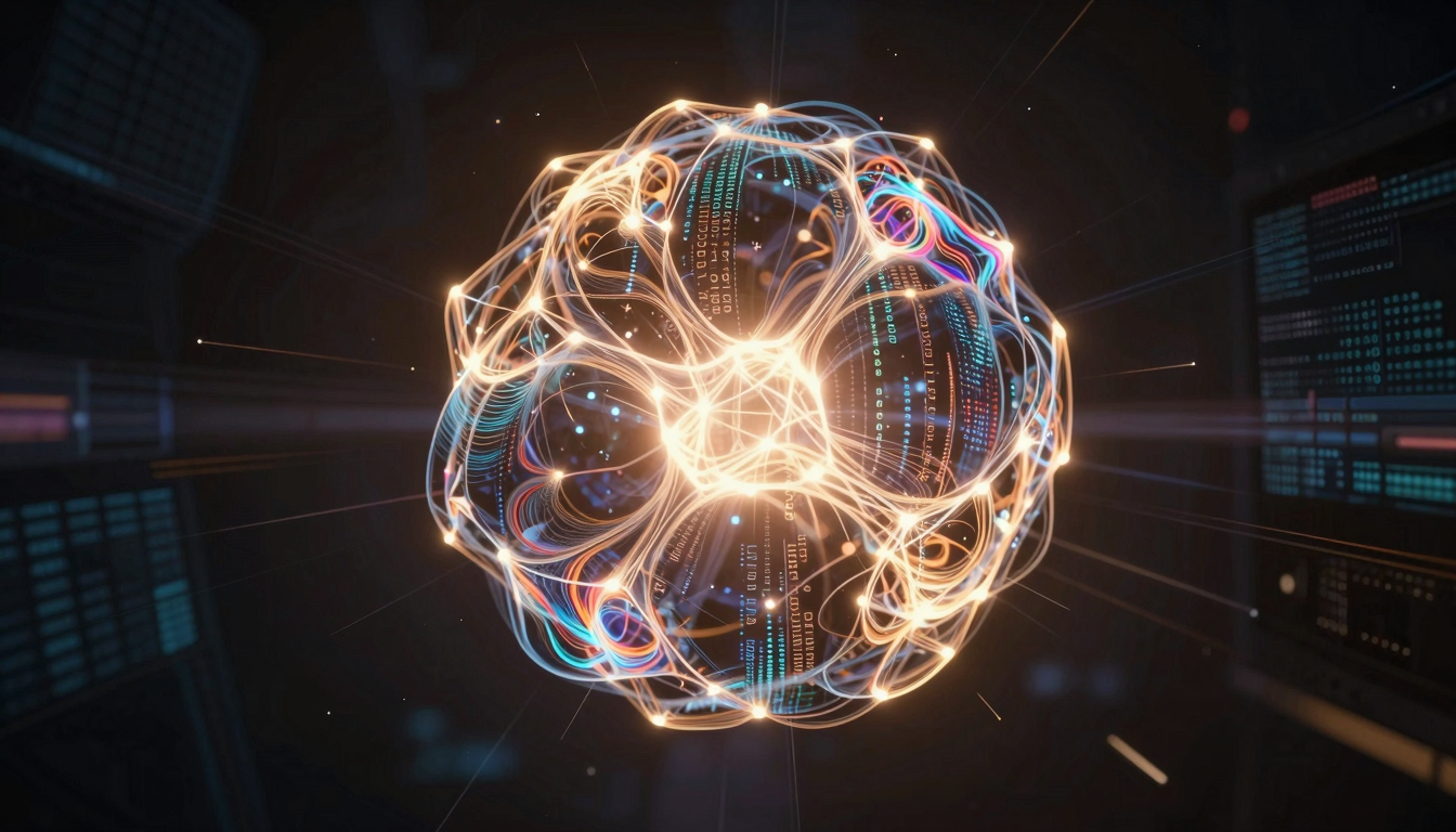 Логотип Meta и визуализация нейросети Muse Glimmer для локального запуска на NVIDIA RTX 4090 и Apple M4 Max