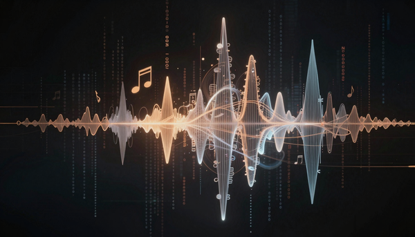 Логотип ElevenLabs и интерфейс Music v2 для генерации музыки с помощью ИИ, демонстрация возможностей модели.