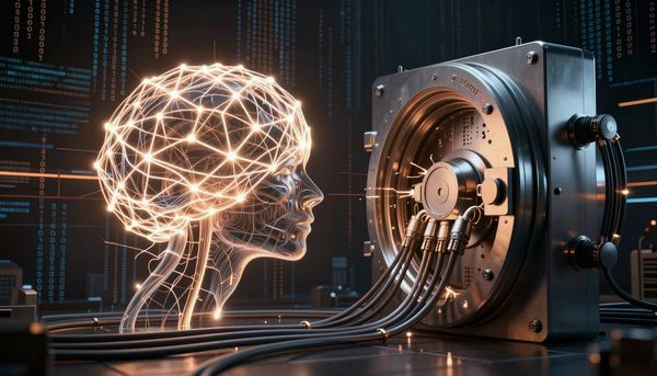 Визуализация AI-инфраструктуры: дата-центры, нейросети Meta и современные роботы.