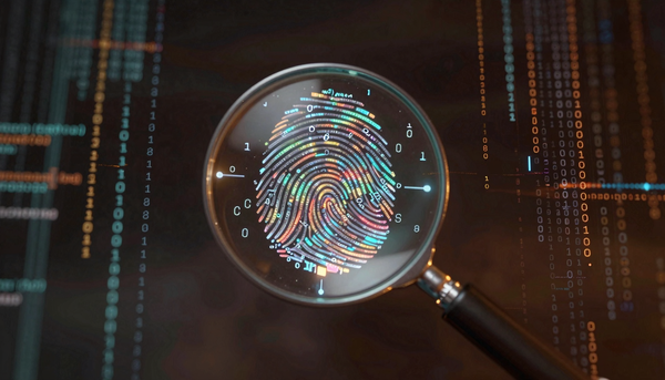 Логотипы Google и Anthropic с графическим отображением невидимых цифровых меток и вотермарок AI-контента.
