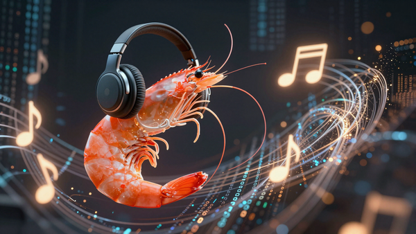Интерфейс нейросети Happy Shrimp 1.0 от Alibaba для генерации полноценных песен по текстовому запросу