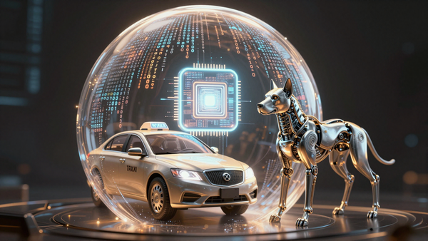 Коллаж с роботакси Pony.ai и робопсом Unitree: основные тренды AI, робототехники и безопасности нейросетей