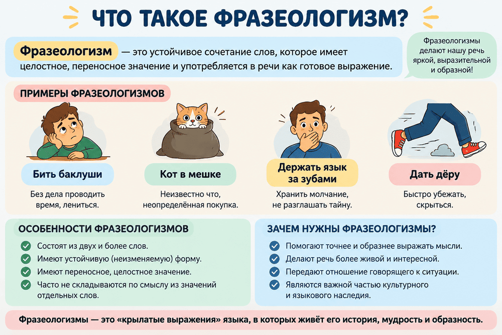 Что такое фразеологизм
