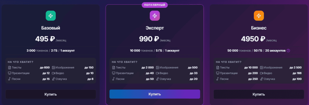 тарифы stiva ai